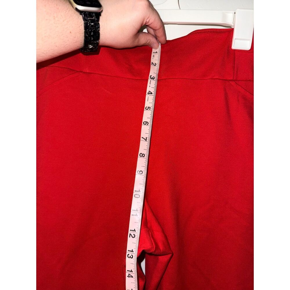 NWT New York & Company Red Orange Pull On Slim Leg Ponte Dress Pants XL - Picture 7 of 8